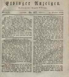 Elbinger Anzeigen, Nr. 87. Mittwoch, 31. Oktober 1832