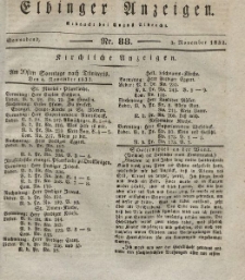 Elbinger Anzeigen, Nr. 88. Sonnabend, 3. November 1832
