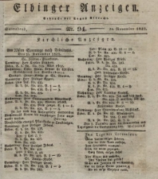 Elbinger Anzeigen, Nr. 94. Sonnabend, 24. November 1832