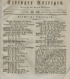 Elbinger Anzeigen, Nr. 98. Sonnabend, 8. Dezember 1832