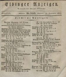 Elbinger Anzeigen, Nr. 100. Sonnabend, 15. Dezember 1832