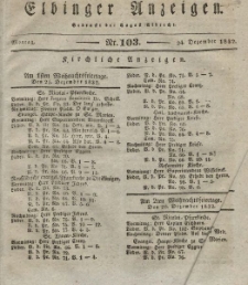 Elbinger Anzeigen, Nr. 103. Montag, 24. Dezember 1832