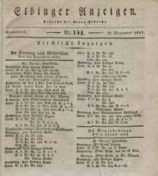 Elbinger Anzeigen, Nr. 104. Sonnabend, 29. Dezember 1832