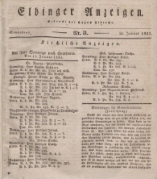 Elbinger Anzeigen, Nr. 8. Sonnabend, 26. Januar 1833