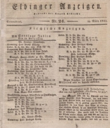 Elbinger Anzeigen, Nr. 24. Sonnabend, 23. März 1833