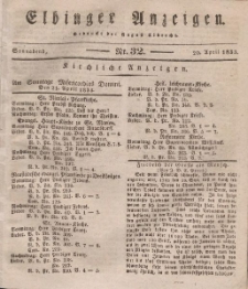 Elbinger Anzeigen, Nr. 32. Sonnabend, 20. April 1833