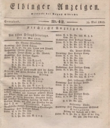 Elbinger Anzeigen, Nr. 42. Sonnabend, 25. Mai 1833