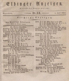Elbinger Anzeigen, Nr. 44. Sonnabend, 1. Juni 1833