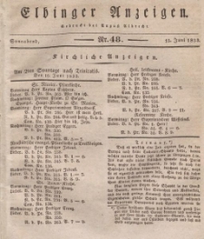 Elbinger Anzeigen, Nr. 48. Sonnabend, 15. Juni 1833