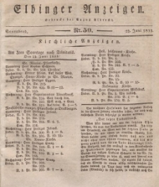 Elbinger Anzeigen, Nr. 50. Sonnabend, 22. Juni 1833