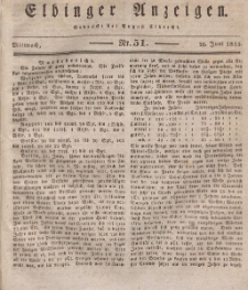 Elbinger Anzeigen, Nr. 51. Mittwoch, 26. Juni 1833