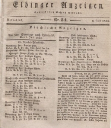 Elbinger Anzeigen, Nr. 54. Sonnabend, 6. Juli 1833