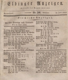 Elbinger Anzeigen, Nr. 56. Sonnabend, 13. Juli 1833