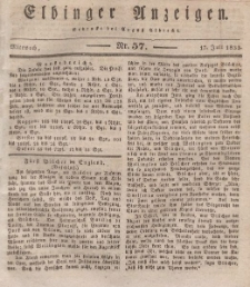 Elbinger Anzeigen, Nr. 57. Mittwoch, 17. Juli 1833