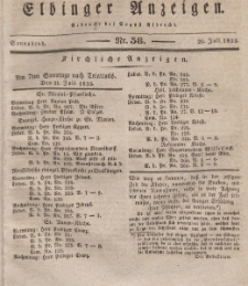 Elbinger Anzeigen, Nr. 58. Sonnabend, 20. Juli 1833