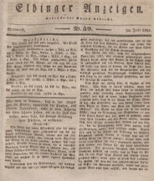 Elbinger Anzeigen, Nr. 59. Mittwoch, 24. Juli 1833
