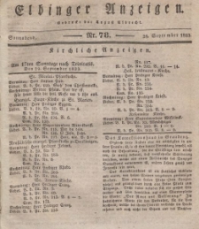 Elbinger Anzeigen, Nr. 78. Sonnabend, 28. September 1833
