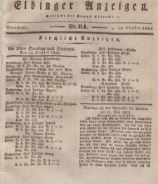 Elbinger Anzeigen, Nr. 84. Sonnabend, 19. Oktober 1833