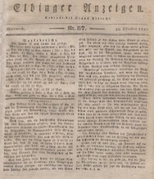 Elbinger Anzeigen, Nr. 87. Mittwoch, 30. Oktober 1833
