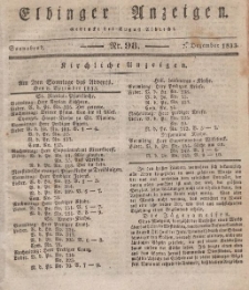 Elbinger Anzeigen, Nr. 98. Sonnabend, 7. Dezember 1833