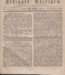 Elbinger Anzeigen, Nr. 101. Mittwoch, 18. Dezember 1833