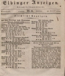 Elbinger Anzeigen, Nr. 5. Sonnabend, 18. Januar 1834