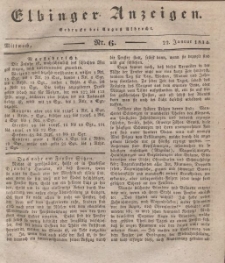 Elbinger Anzeigen, Nr. 6. Mittwoch, 22. Januar 1834