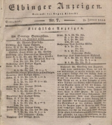 Elbinger Anzeigen, Nr. 7. Sonnabend, 25. Januar 1834
