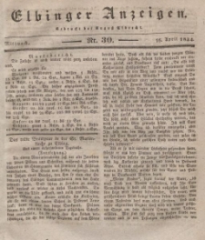 Elbinger Anzeigen, Nr. 30. Mittwoch, 16. April 1834