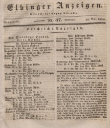 Elbinger Anzeigen, Nr. 37. Sonnabend, 10. Mai 1834