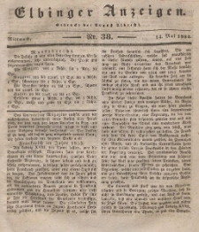 Elbinger Anzeigen, Nr. 38. Mittwoch, 14. Mai 1834
