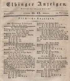 Elbinger Anzeigen, Nr. 41. Sonnabend, 24. Mai 1834