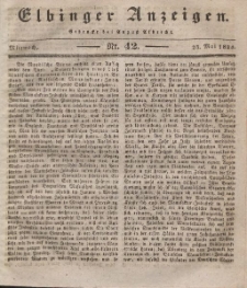 Elbinger Anzeigen, Nr. 42. Mittwoch, 28. Mai 1834