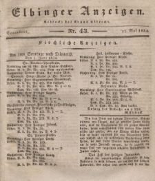 Elbinger Anzeigen, Nr. 43. Sonnabend, 31. Mai 1834