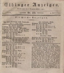 Elbinger Anzeigen, Nr. 53. Sonnabend, 5. Juli 1834