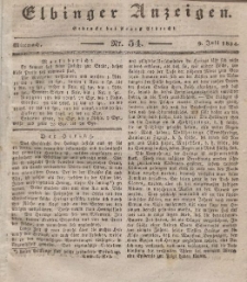 Elbinger Anzeigen, Nr. 54. Mittwoch, 9. Juli 1834