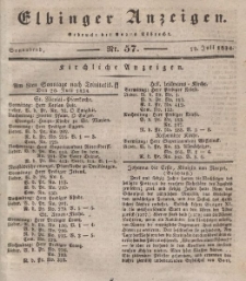 Elbinger Anzeigen, Nr. 57. Sonnabend, 19. Juli 1834