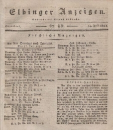Elbinger Anzeigen, Nr. 59. Sonnabend, 26. Juli 1834