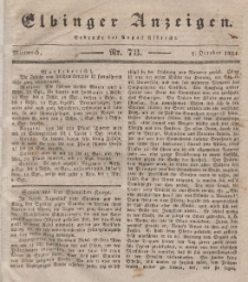 Elbinger Anzeigen, Nr. 78. Mittwoch, 1. Oktober 1834