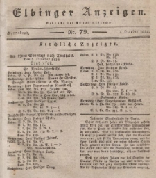 Elbinger Anzeigen, Nr. 79. Sonnabend, 4. Oktober 1834
