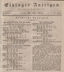 Elbinger Anzeigen, Nr. 81. Sonnabend, 11. Oktober 1834