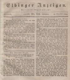Elbinger Anzeigen, Nr. 84. Mittwoch, 22. Oktober 1834