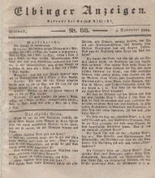 Elbinger Anzeigen, Nr. 88. Mittwoch, 5. November 1834