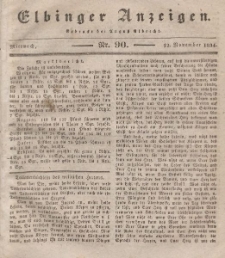 Elbinger Anzeigen, Nr. 90. Mittwoch, 12. November 1834