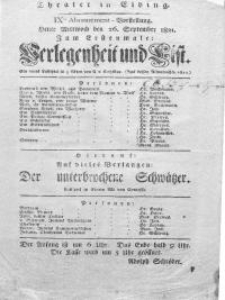 Verlegenheit und List - August von Kotzebue