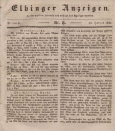 Elbinger Anzeigen, Nr. 8. Mittwoch, 28. Januar 1835