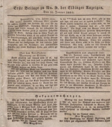 Elbinger Anzeigen, Nr. 9. Sonnabend, 31. Januar 1835
