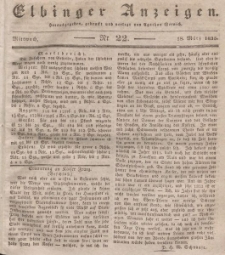 Elbinger Anzeigen, Nr. 22. Mittwoch, 18. März 1835