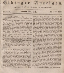 Elbinger Anzeigen, Nr. 32. Mittwoch, 22. April 1835