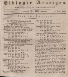 Elbinger Anzeigen, Nr. 33. Sonnabend, 25. April 1835